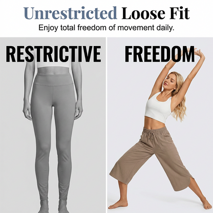 🥳SUMMER HOT SALE🥳💞50K+ SOLD!💥50% OFF! 🔥2026 New Collection Women's Solid-Color Loose-Fit Cropped Pants🔥