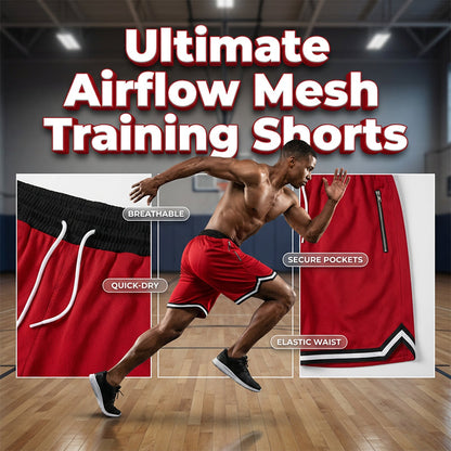 Men's Athletic Performance Shorts with Zipper Pockets