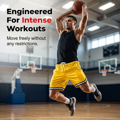 Men's Athletic Performance Shorts with Zipper Pockets