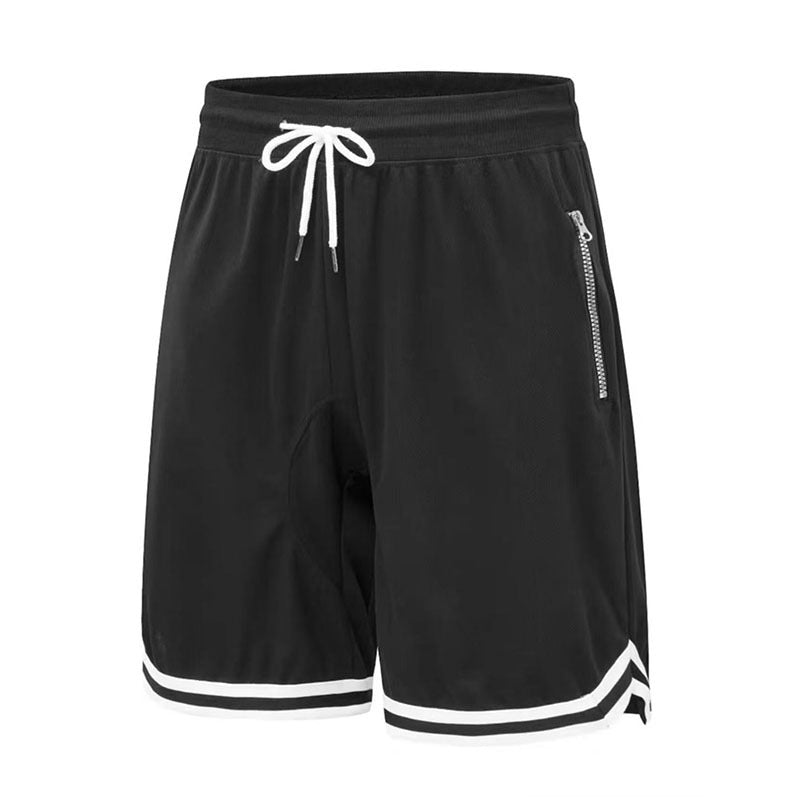 Men's Athletic Performance Shorts with Zipper Pockets