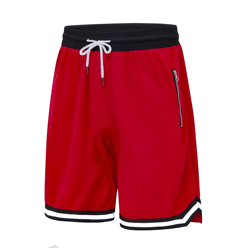 Men's Athletic Performance Shorts with Zipper Pockets