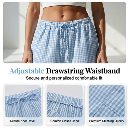 📢📢Limited-time 50% off-Summer Loose Fit Gingham Pants for Women