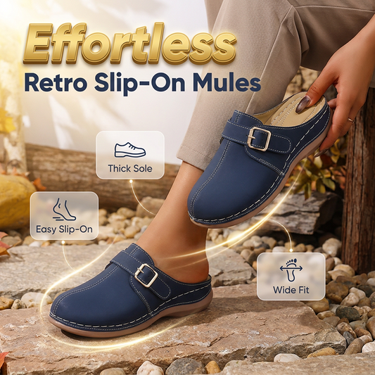 Women's Vintage Buckle Slip-On Clogs