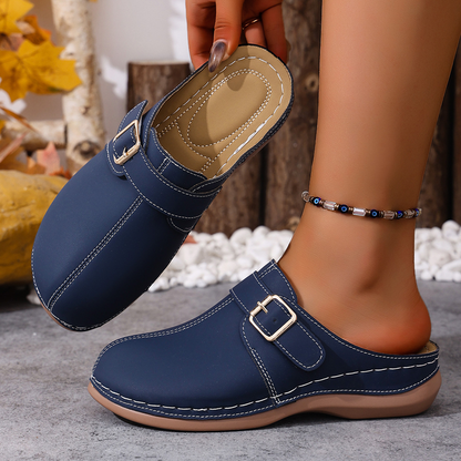 Women's Vintage Buckle Slip-On Clogs