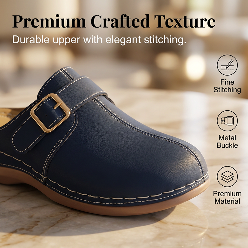 Women's Vintage Buckle Slip-On Clogs