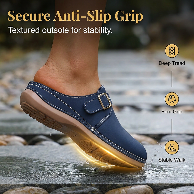 Women's Vintage Buckle Slip-On Clogs