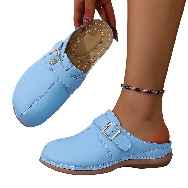 Women's Vintage Buckle Slip-On Clogs