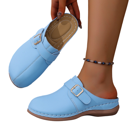 Women's Vintage Buckle Slip-On Clogs