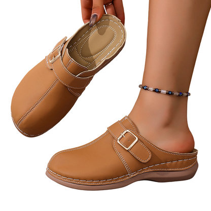 Women's Vintage Buckle Slip-On Clogs