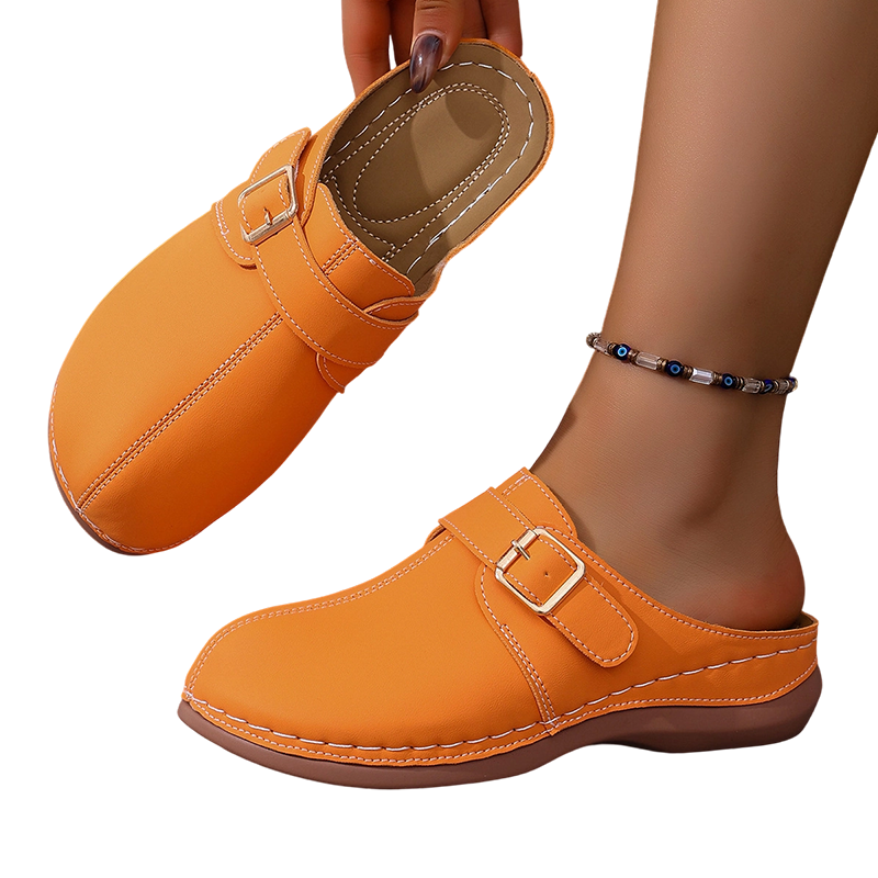 Women's Vintage Buckle Slip-On Clogs