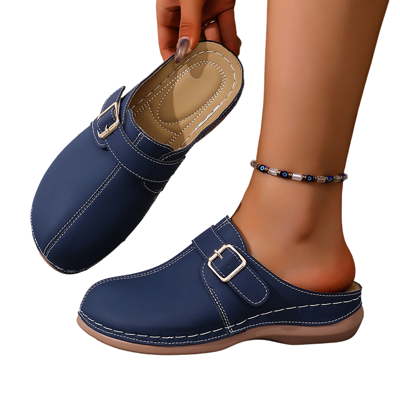 Women's Vintage Buckle Slip-On Clogs