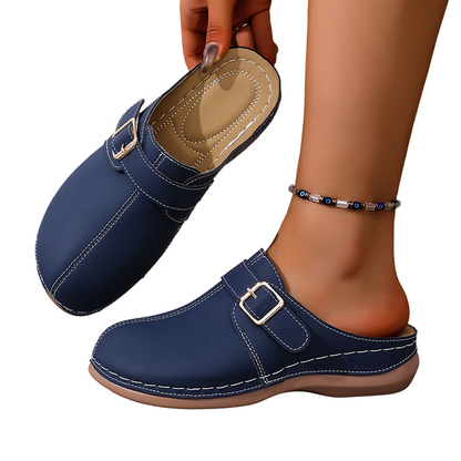 Women's Vintage Buckle Slip-On Clogs