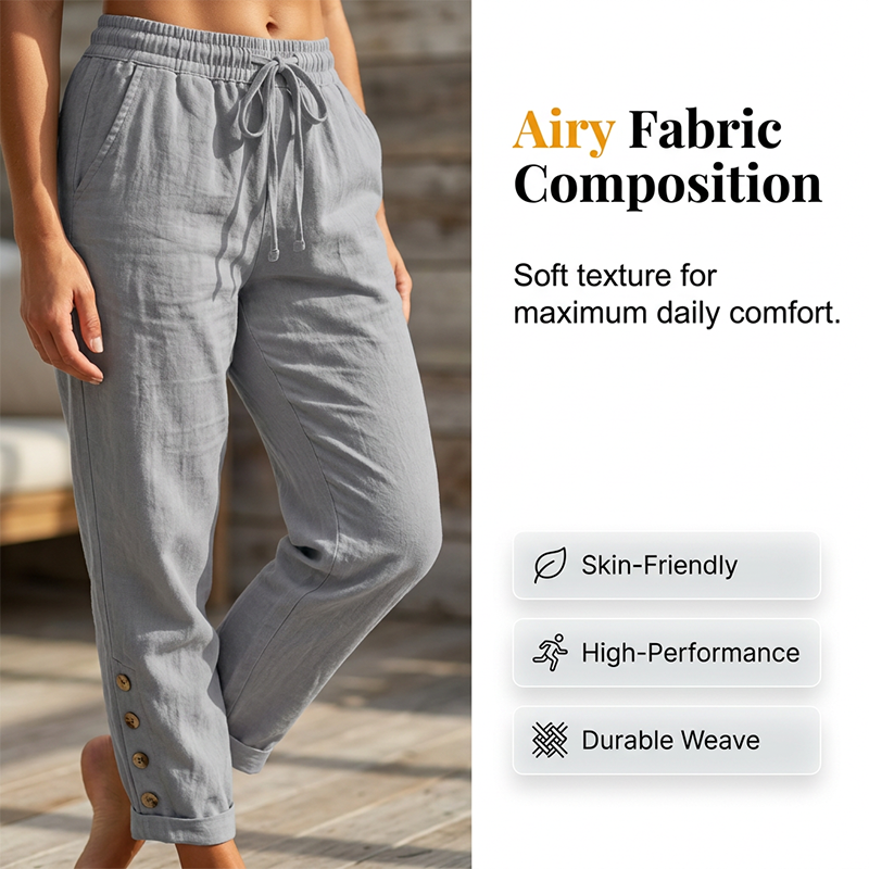 🌿 Ultra-Comfort Drawstring Pants Designed for All-Day Wear  Soft Breathable Fabric with Relaxed Fit & Functional Pockets