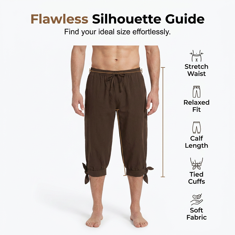 Men's Viking Pirate Pants with Lace-Up Legs