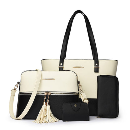 4-in-1 Color-Block Tote Bag Set