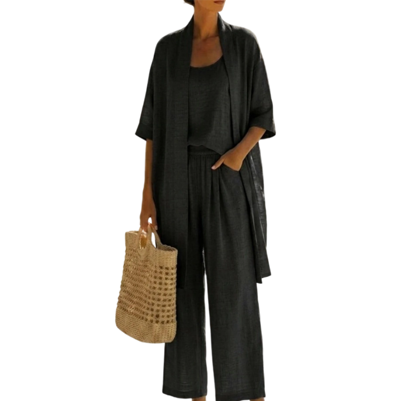 🔥Women's Three-Piece Linen Set🌿