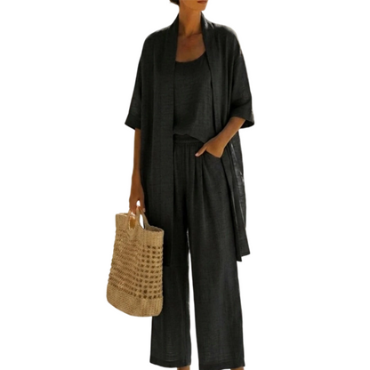 🔥Women's Three-Piece Linen Set🌿