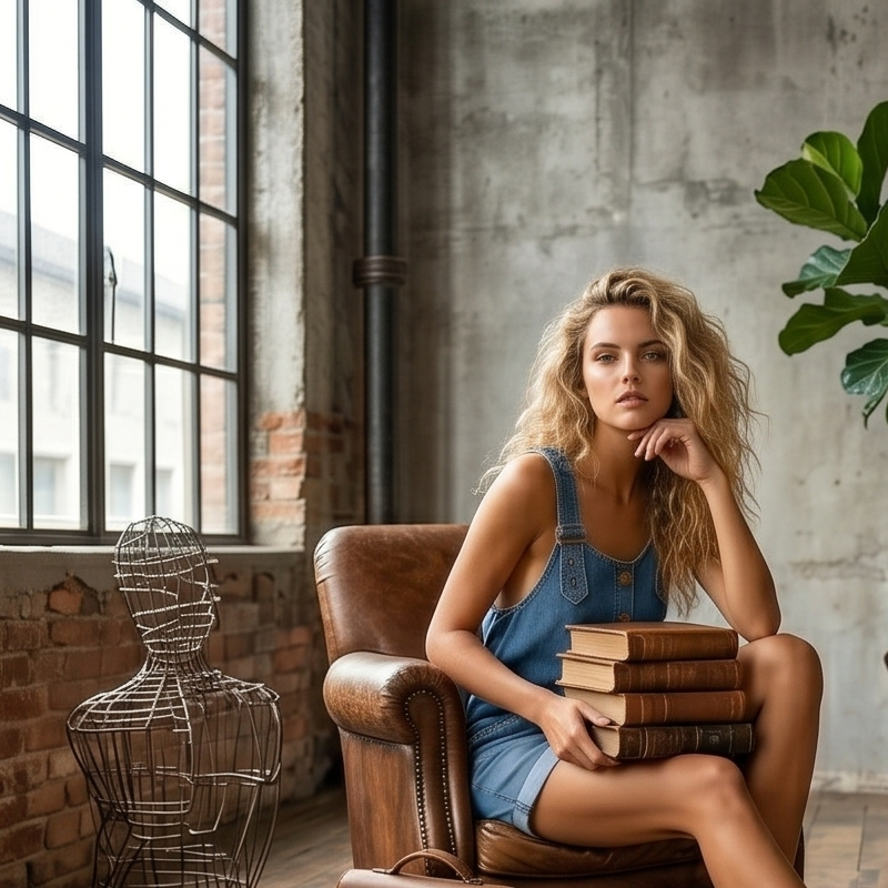 Women's Casual Denim Romper