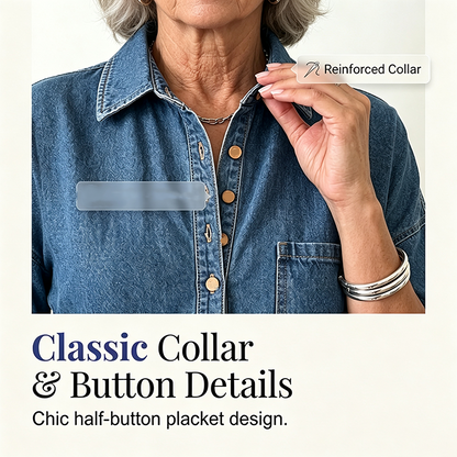🔥New Arrivals & Special Offers-Women's Loose-Fit Denim Shirt Dress