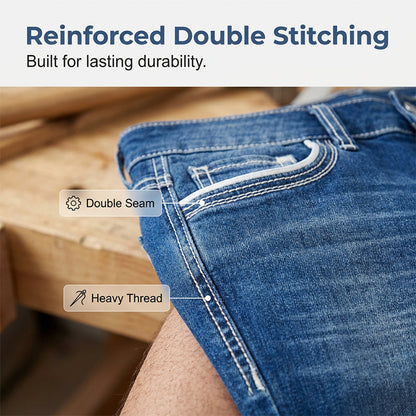 High-Stretch Double-Stitched Men's Jeans