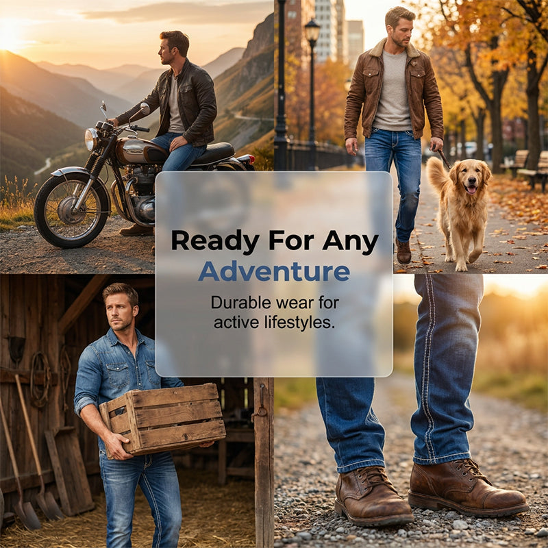High-Stretch Double-Stitched Men's Jeans