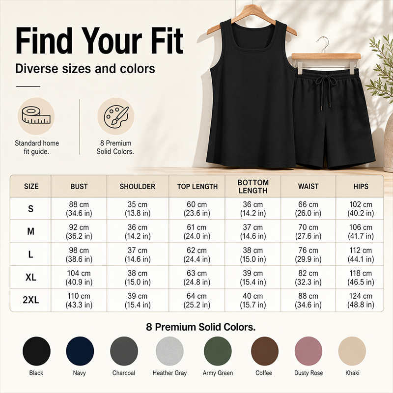 Women's Casual Tank Top and Drawstring Shorts Set