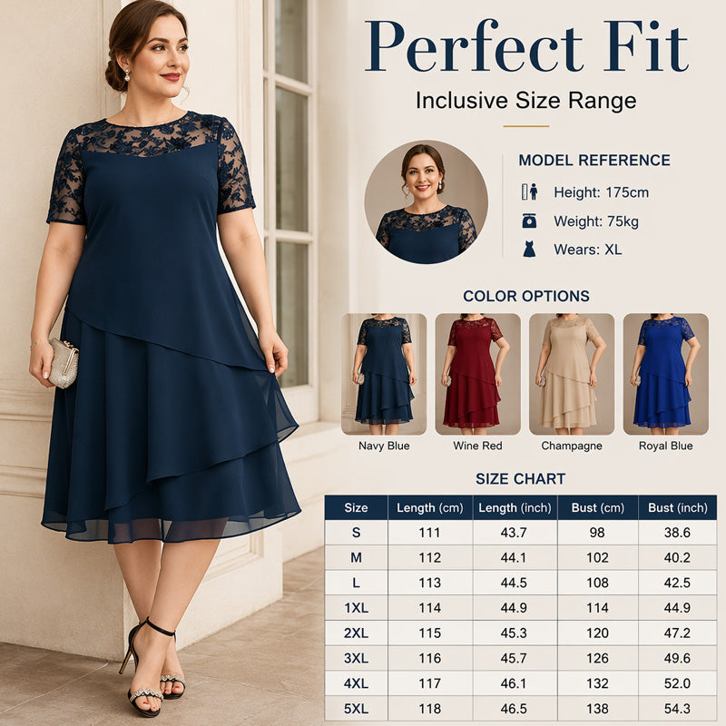 🌸Women's Elegant Plus Size Tiered Dress
