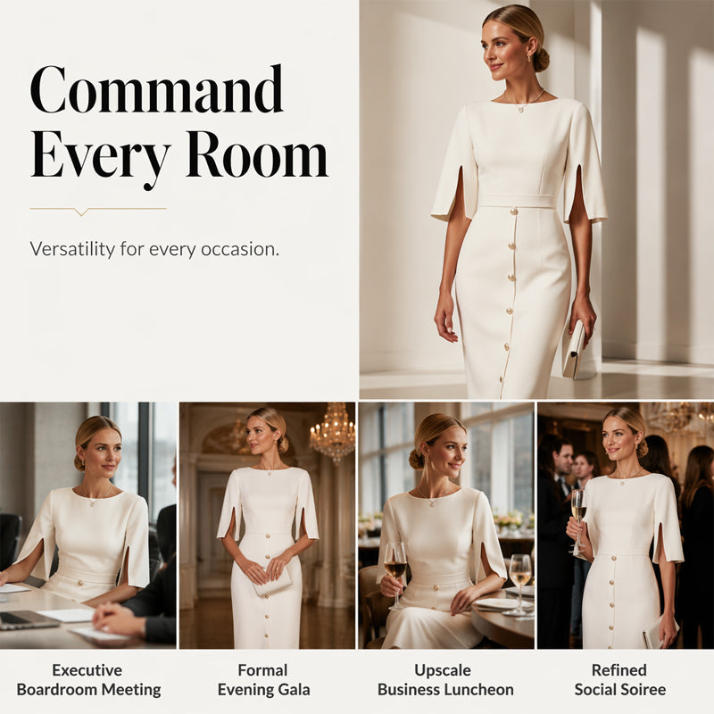 Women's Elegant Split Sleeve Dress