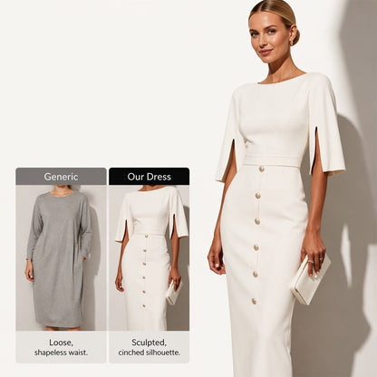 Women's Elegant Split Sleeve Dress