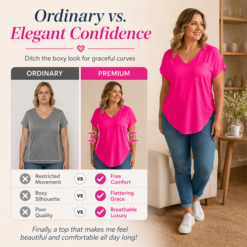 Women's Casual V-Neck Short Sleeve T-Shirt