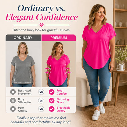 Women's Casual V-Neck Short Sleeve T-Shirt