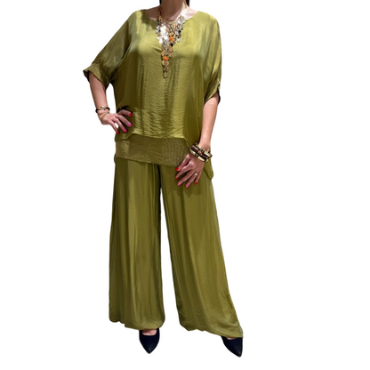 Women's Two-Piece Wide Leg Pants Set