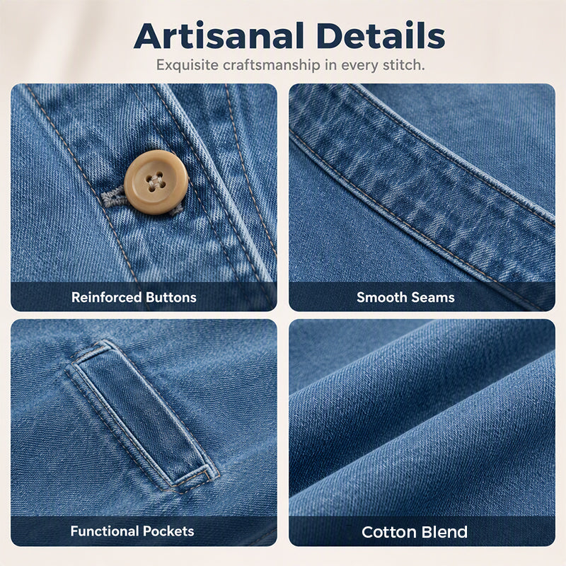 Women's Casual Collarless Button Cardigan Jacket