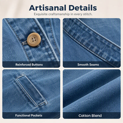 Women's Casual Collarless Button Cardigan Jacket