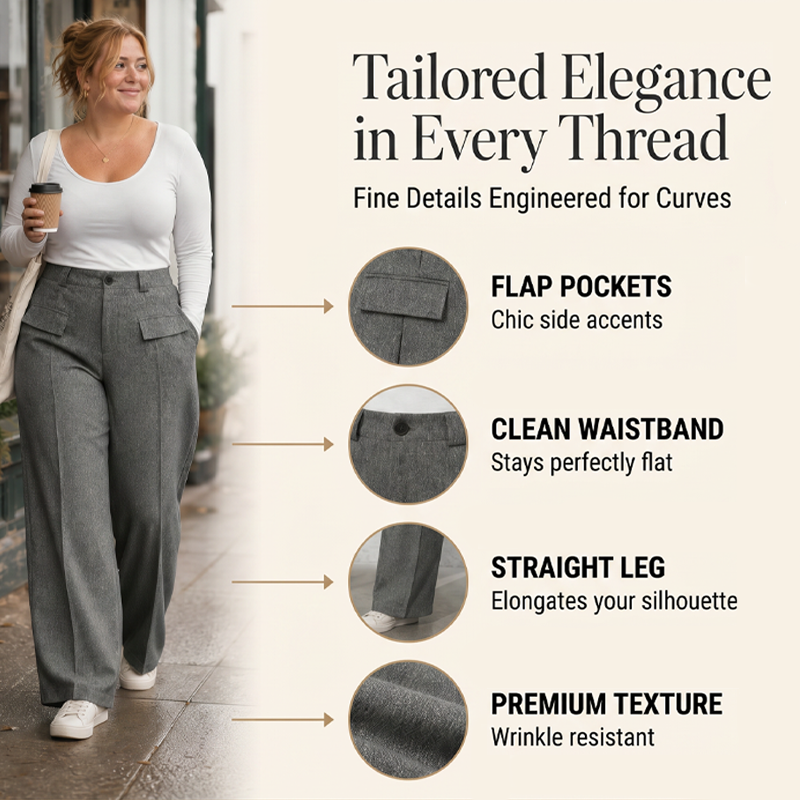 Women's High-Waisted Suit Pants