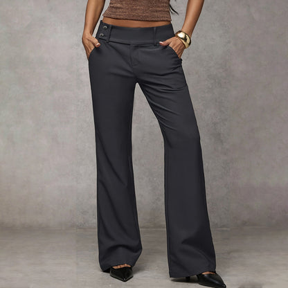 Women's Elegant Flared Suit Pants