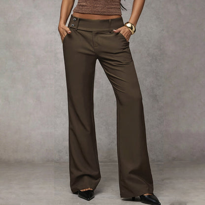 Women's Elegant Flared Suit Pants