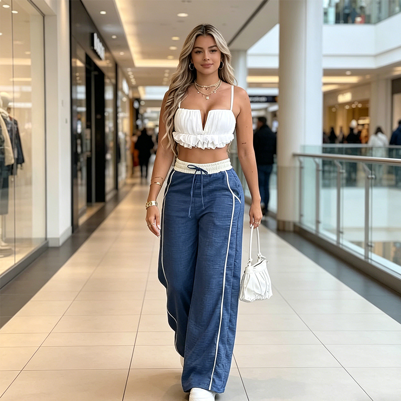 Women's High-Waist Wide-Leg Pants