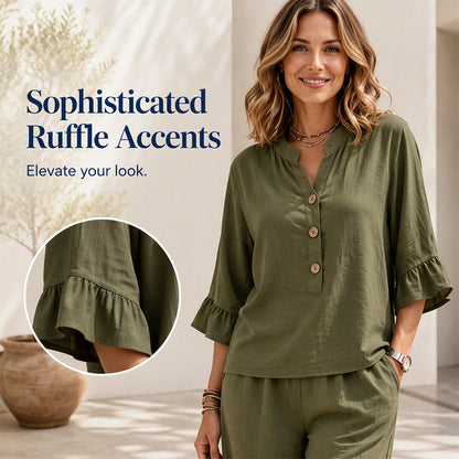 Women's Casual Top & Pants Two-Piece Set