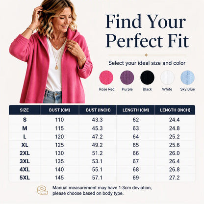 Women's 3/4 Sleeve Hooded Knit Cardigan