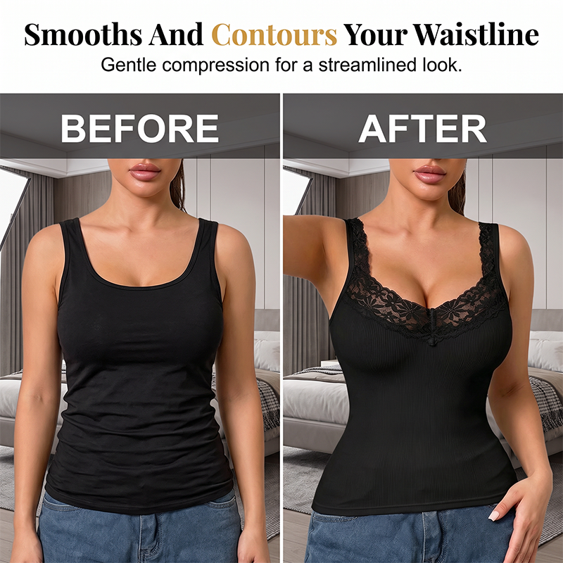 Women's Plus Size Lace Slim Fit Tank Top
