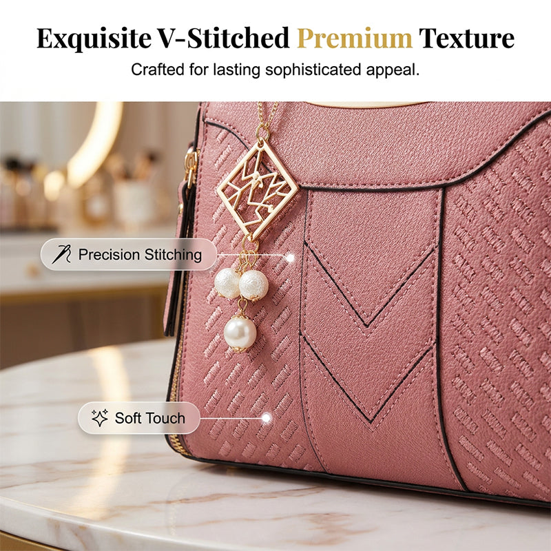 Elegant Women's Top-Handle Satchel & Shoulder Strap