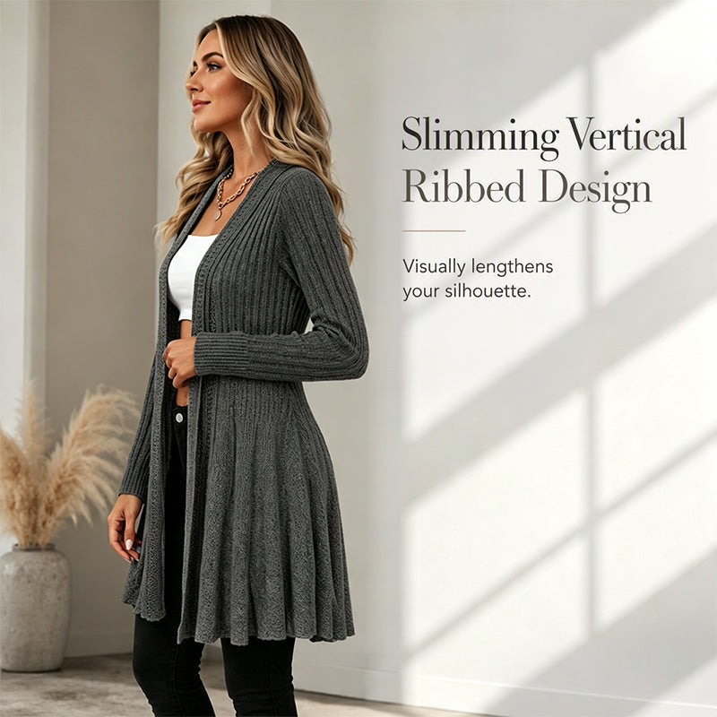 Women's Elegant Open Front Cardigan