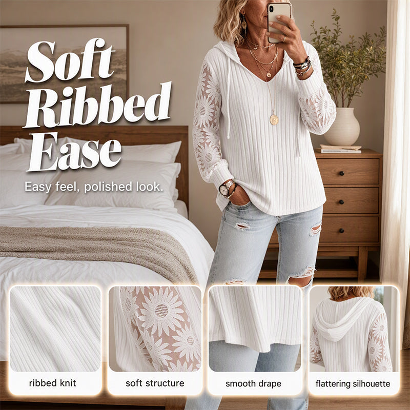 Elegant Lace Hoodie Knit