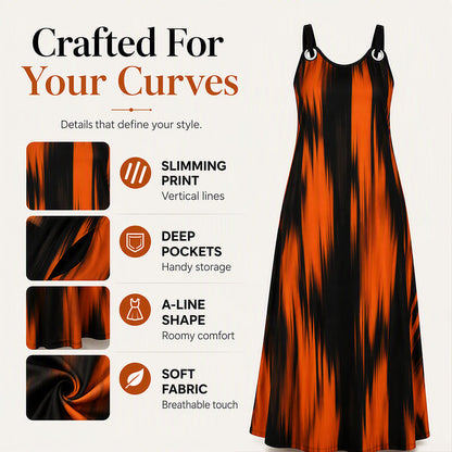 Women's Plus Size Sleeveless Striped Dress