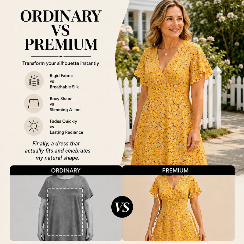 Women's Summer Floral V-Neck Dress