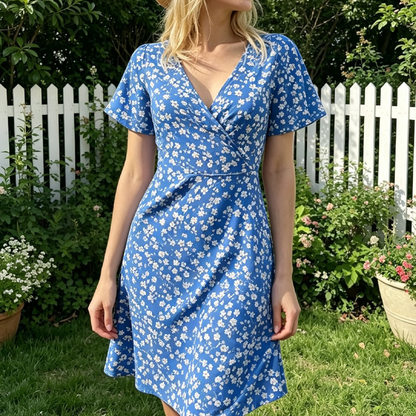 Women's Summer Floral V-Neck Dress