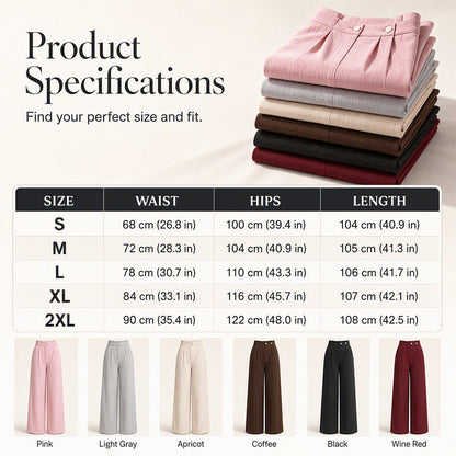 Women's Elegant  High Waist Wide Leg Pants