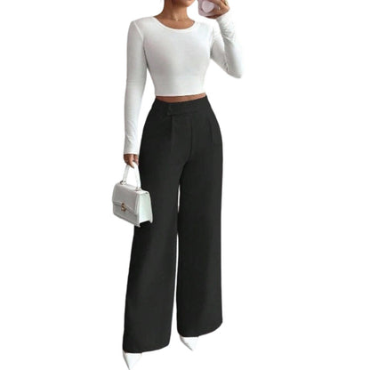 Women's Elegant  High Waist Wide Leg Pants