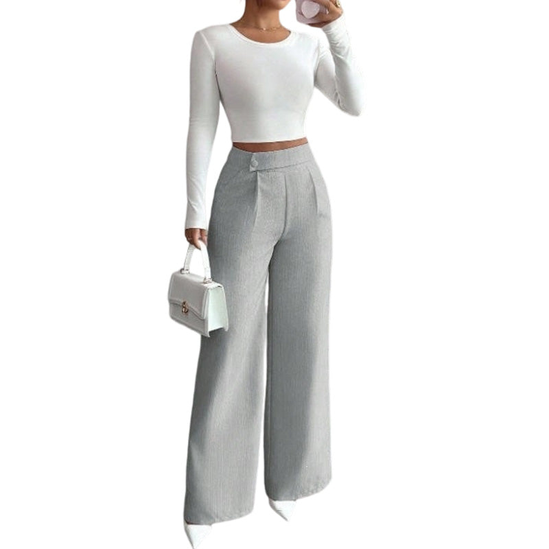 Women's Elegant  High Waist Wide Leg Pants